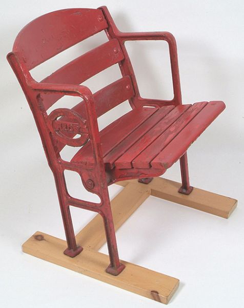 Original Crosley Field Seat with Figural End Piece
